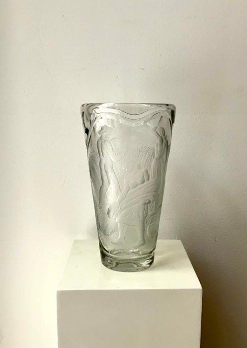 Vaas - Glas - Grote Art Deco glasvase, Antiek en Kunst, Kunst | Designobjecten