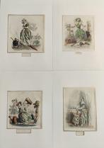 J. J. Grandville (XIX) - Lot de 4 gravures - Les Fleurs