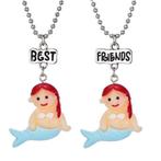 Fako Bijoux® - Vriendschapsketting - Zeemeermin - BFF, Handtassen en Accessoires, Kettingen, Nieuw, Verzenden