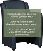 Zwarte leren landelijke eetkamerfauteuil - Hermes Leer Nero, Overige kleuren, Nieuw, Leer, Ophalen of Verzenden