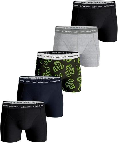 Zwart Wereldrecord Guinness Book Pelmel ② Bjorn Borg Boxers 5-Pack Multicolour maat L Heren — Sous-vêtements —  2ememain