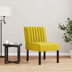 vidaXL Fauteuil sans accoudoirs jaune velours, Maison & Meubles, Verzenden, Neuf