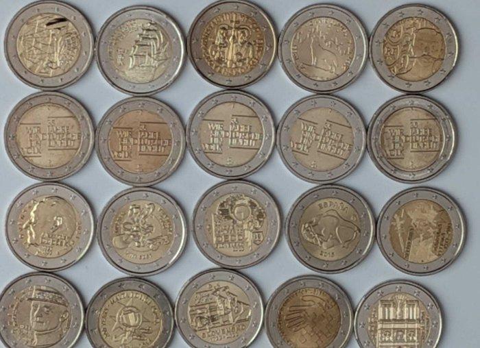 Europa. 2 Euro 2013/2025 (20 coins) (Zonder minimumprijs), Timbres & Monnaies, Monnaies | Europe | Monnaies euro