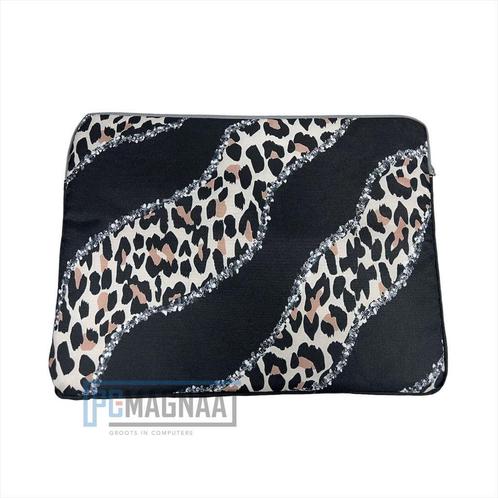 Laptop sleeve luipaardprint spatwaterbestendig 15,6 inch, Computers en Software, Laptoptassen, Nieuw, Ophalen of Verzenden
