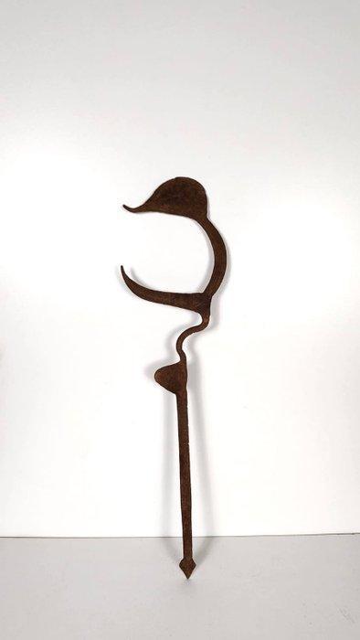 Edelmetaal primitief in smeedijzer - Ngbaka - DR Congo, Antiek en Kunst, Kunst | Niet-Westerse kunst