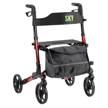 Sky lichtgewicht rollator - Rood, Ophalen of Verzenden