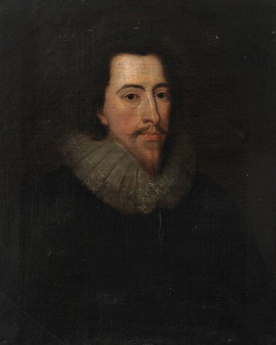 Britse school (XVII) - Ritratto di George Villiers Duca di, Antiek en Kunst, Kunst | Schilderijen | Klassiek