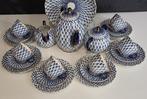 Lomonosov - Koffieservies (21) - Cobalt Net - Porselein, Antiek en Kunst