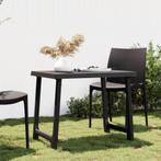 vidaXL Table de camping anthracite 79x56x64 cm PP aspect, Jardin & Terrasse, Neuf, Verzenden
