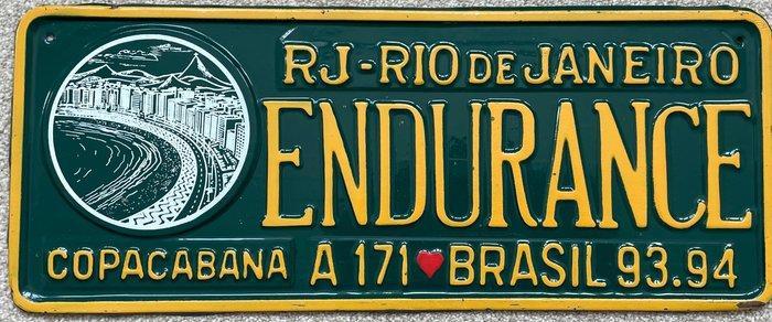 NO RESERVE Copacabana Rio de Janeiro ENDURANCE Advertising, Antiek en Kunst, Antiek | Wandborden en Tegels