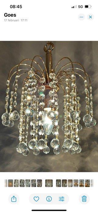 Lustre (2) - Cristal, Feuilles dor, Antiek en Kunst, Antiek | Verlichting