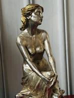 Buste, Statua Donna Erotica - 34 cm - Verzilverd, Antiek en Kunst