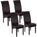 tectake Eetkamerstoel, ergonomisch, massief hardhout - bruin, Huis en Inrichting, Verzenden, Nieuw