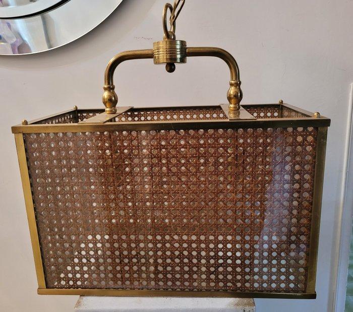 Manifattura Italiana - Lamp - Messing, vimini - de jaren, Antiek en Kunst, Curiosa en Brocante