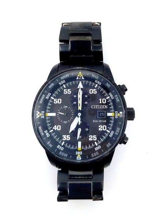 Citizen - Aviator Chronograph Eco-Drive - Zonder, Handtassen en Accessoires, Horloges | Heren