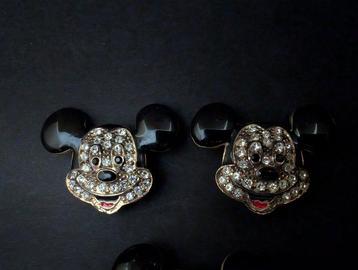 Statue, Swarovski vintage Disney Mickey Mouse oorclips en
