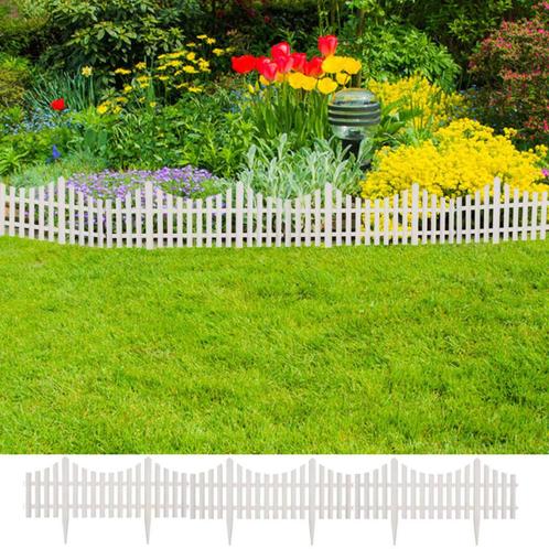 vidaXL Gazonranden 17 st 10 m wit, Tuin en Terras, Bielzen en Borduren, Nieuw, Verzenden