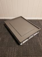 Kunststof bak 800x600x120mm grijs met oplegdeksel, Ophalen of Verzenden, Nieuw