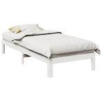 vidaXL Bedframe zonder matras massief grenenhout wit 90x200, Huis en Inrichting, Slaapkamer | Bedden, Verzenden, Nieuw