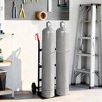 vidaXL Hand Trolley Zwart en Rood 63 x 43,5 x 110 cm Staal, Verzenden