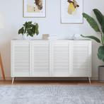 vidaXL Kastdeuren met lamellen 4 st 69x39,4 cm massief, Doe-het-zelf en Bouw, Verzenden, Nieuw