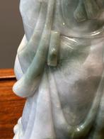 Figuur - Lu Xing in White and Celadon Jade (untested) -