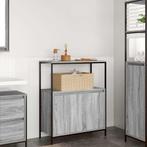 vidaXL Badkamermeubel met planken 76,5x35x95 cm grijs Sonoma, Huis en Inrichting, Verzenden, Nieuw