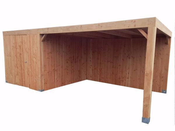 Veiling - Terrasoverkapping met berging 314x750x244cm, Tuin en Terras, Overkappingen