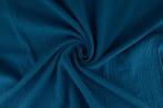 10 meter double gauze stof - Petrol - 100% katoen, 120 cm of meer, Katoen, Verzenden, Blauw