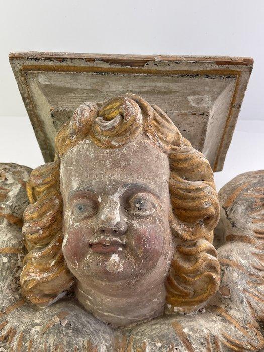 sculptuur, Putto - 30 cm - Hout, Gips, Antiek en Kunst, Kunst | Niet-Westerse kunst