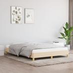 vidaXL Cadre de lit Crème 160 x 200 cm Tissu, Maison & Meubles, Chambre à coucher | Lits, Neuf, Verzenden