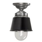 Plafondlampen Plafondlamp Kostas zwart aluminium E27 binnen, Huis en Inrichting, Verzenden, Nieuw