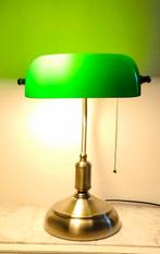 Bankierslamp - Kristal, Metaal - Banker lamp, Antiek en Kunst