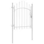vidaXL Poort 1x1,75 m staal wit, Tuin en Terras, Verzenden, Nieuw