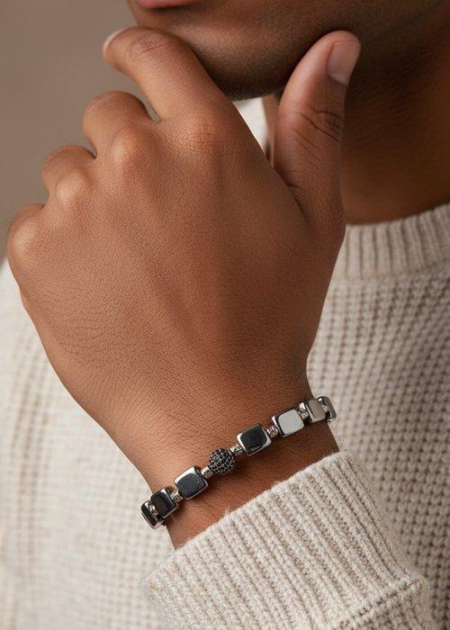 Maatwerk - hematiet - Zilver 925 - CZ - Certificaat -, Verzamelen, Mineralen en Fossielen