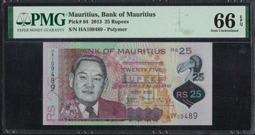 Mauritius. - 25 Rupees 2013 - Pick 64  (Zonder Minimumprijs) beschikbaar voor biedingen