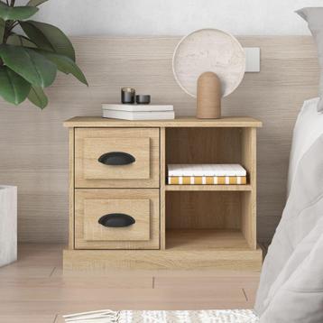 vidaXL Nachtkastje 60x35,5x45 cm sonoma eikenkleurig, Huis en Inrichting, Slaapkamer | Nachtkastjes, Verzenden, Nieuw