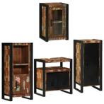 vidaXL Badkamermeubel Set 4 pcs Multikleur Massief, Verzenden, Nieuw