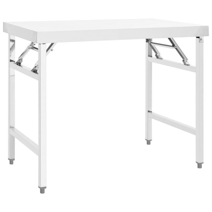 vidaXL Keukenwerktafel inklapbaar 100x60x80 cm roestvrij, Zakelijke goederen, Horeca | Overige, Verzenden