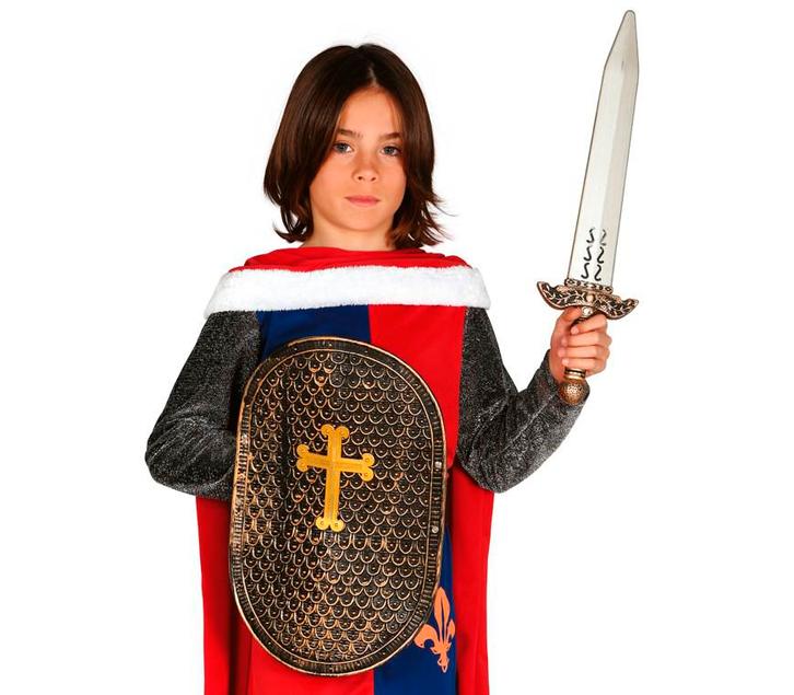 Schild En Zwaard Kind 48cm, Hobby en Vrije tijd, Feestartikelen, Nieuw, Verzenden