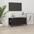 vidaXL Tv-meubel 102x44,5x50 cm bewerkt hout zwart, Huis en Inrichting, Kasten |Televisiemeubels, Nieuw, Verzenden