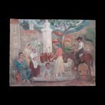 Giovanni Leonardi (1876-1957) - Scena di Villaggio con