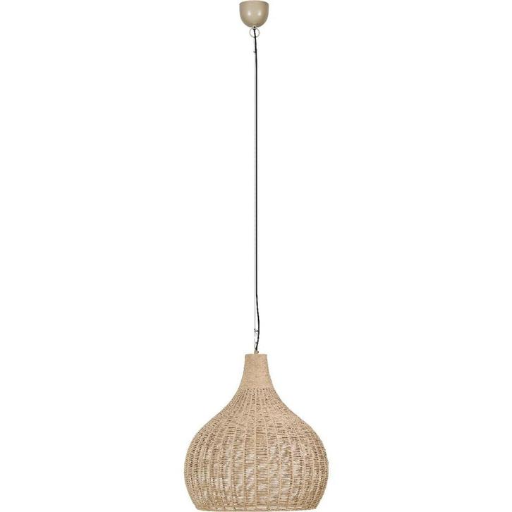 LED Hanglamp Trion Jen - Stijlvolle ronde hanglamp met jute, Huis en Inrichting, Lampen | Hanglampen, Nieuw, Verzenden