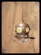 Plafondlamp - Koper - hanglamp duikershelm, Antiek en Kunst