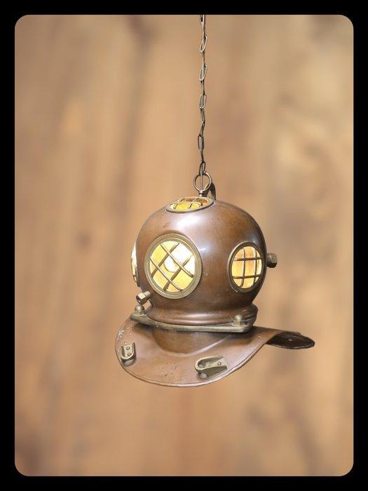 Plafondlamp - Koper - hanglamp duikershelm, Antiek en Kunst, Curiosa en Brocante