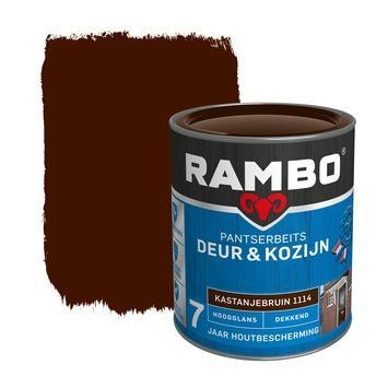 Rambo Pantserbeits Deur & Kozijn Dekkend Kastanjebruin 1.5L, Doe-het-zelf en Bouw, Verf, Beits en Lak, Nieuw, Verzenden