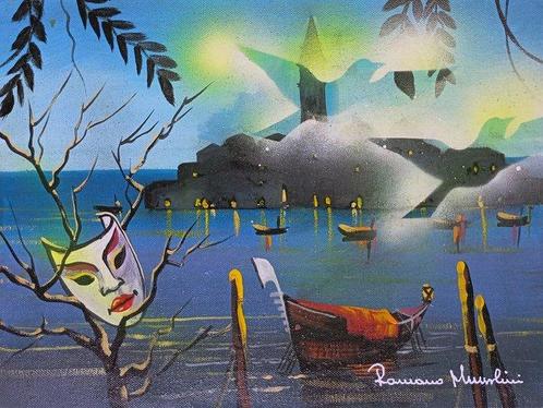 Romano Mussolini (1927-2006) - Rondini a Venezia, Antiek en Kunst, Kunst | Schilderijen | Klassiek