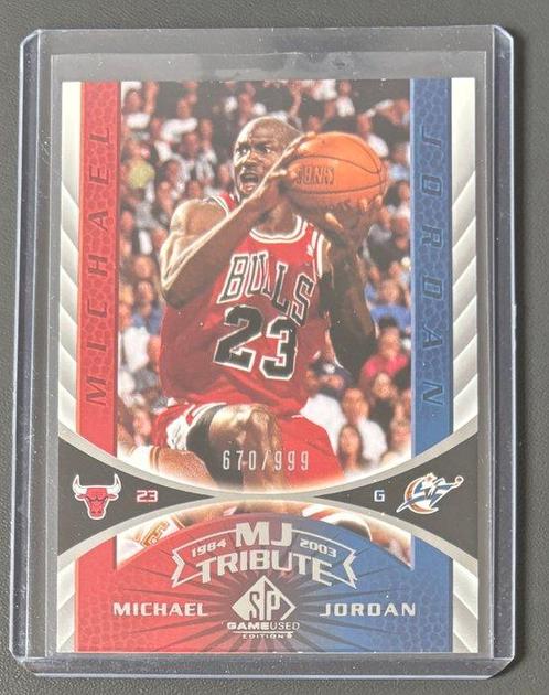 2003/04 SP Game Used - MJ Tribute - Numbered to /999 -, Verzamelen, Stickers