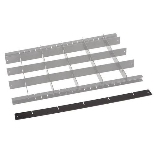 Metalen vakverdeling strip lang - zwart, Bricolage & Construction, Boîtes à outils, Enlèvement ou Envoi