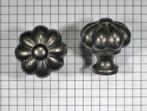 Knop mandarijn ijzer blank gelakt 30 mm, Nieuw
